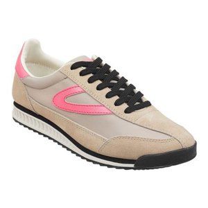 TRETORN Rawlins Cream and Neon Pink Sneaker (6.5)